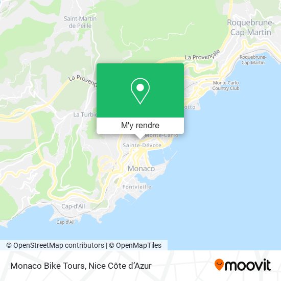 Monaco Bike Tours plan
