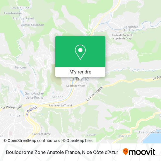 Boulodrome Zone Anatole France plan