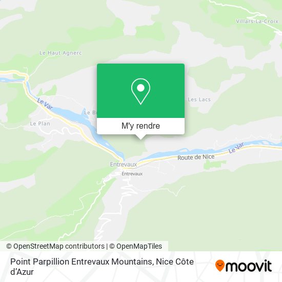 Point Parpillion Entrevaux Mountains plan