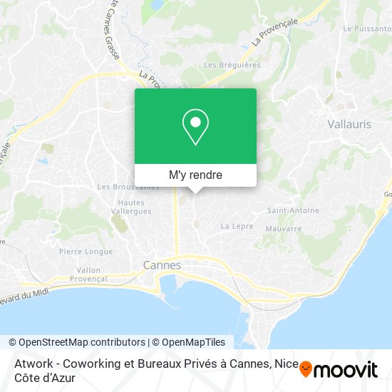 Atwork - Coworking et Bureaux Privés à Cannes plan