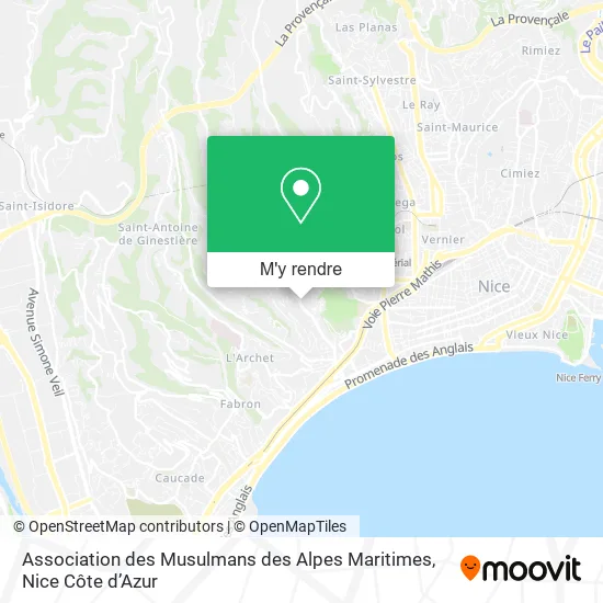 Association des Musulmans des Alpes Maritimes plan