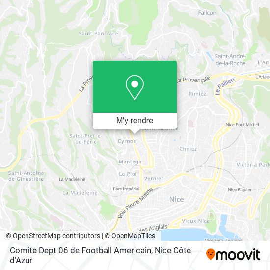 Comite Dept 06 de Football Americain plan