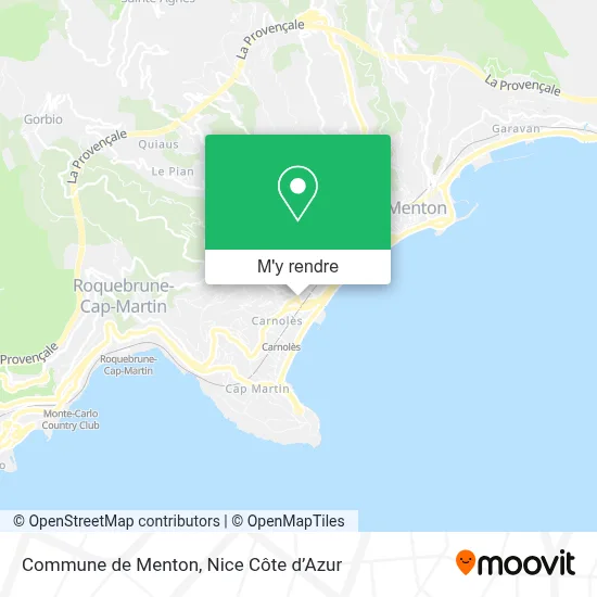 Commune de Menton plan