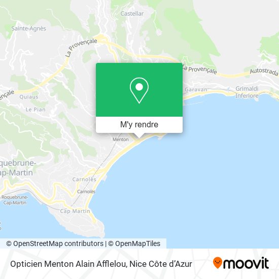 Opticien Menton Alain Afflelou plan