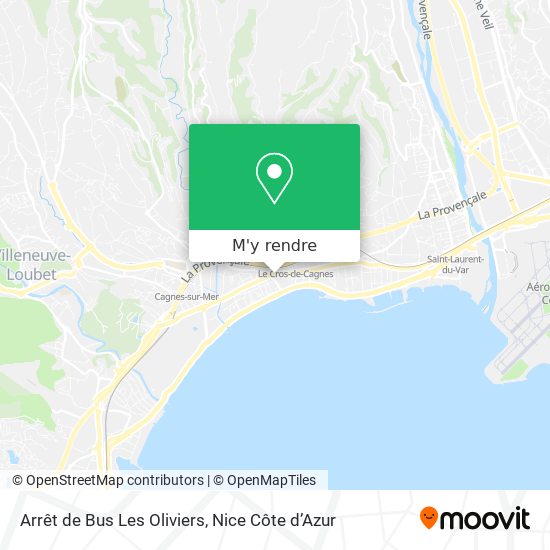 Arrêt de Bus Les Oliviers plan