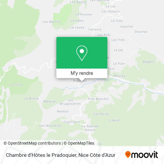 Chambre d'Hôtes le Pradoquier plan