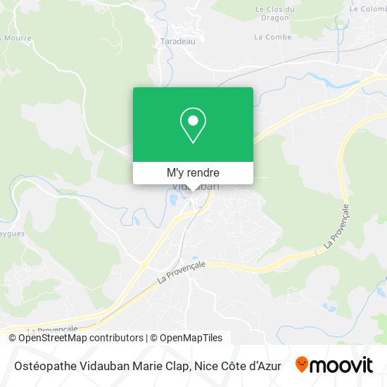 Ostéopathe Vidauban Marie Clap plan
