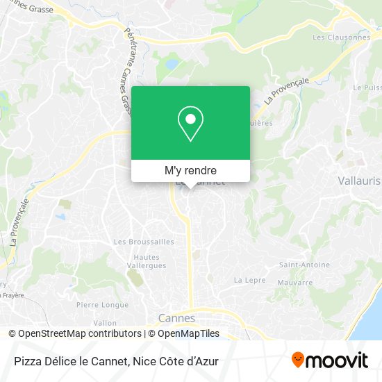 Pizza Délice le Cannet plan