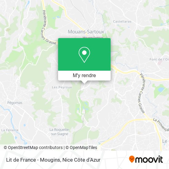 Lit de France - Mougins plan