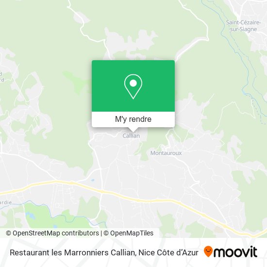 Restaurant les Marronniers Callian plan