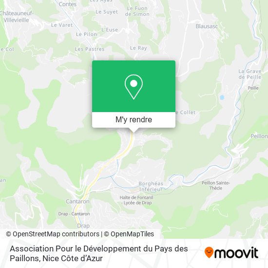Association Pour le Développement du Pays des Paillons plan