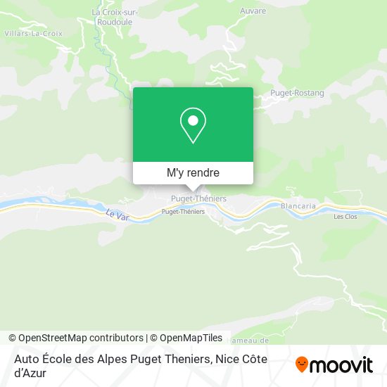 Auto École des Alpes Puget Theniers plan