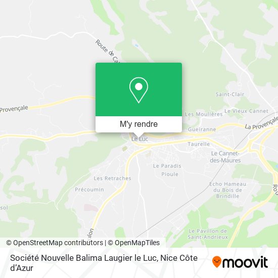Société Nouvelle Balima Laugier le Luc plan