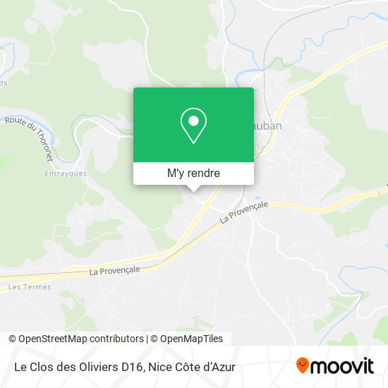 Le Clos des Oliviers D16 plan