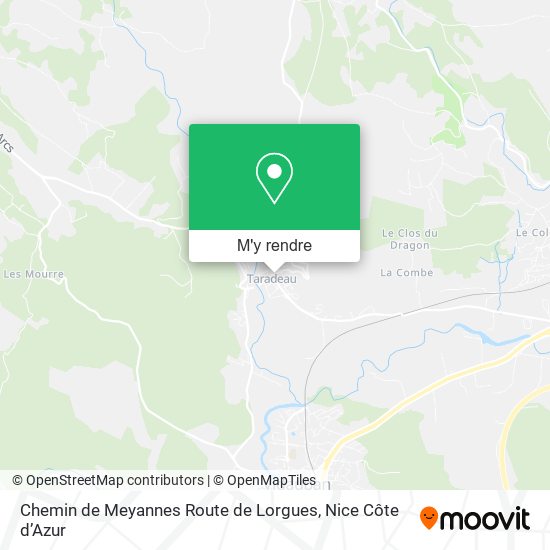 Chemin de Meyannes Route de Lorgues plan