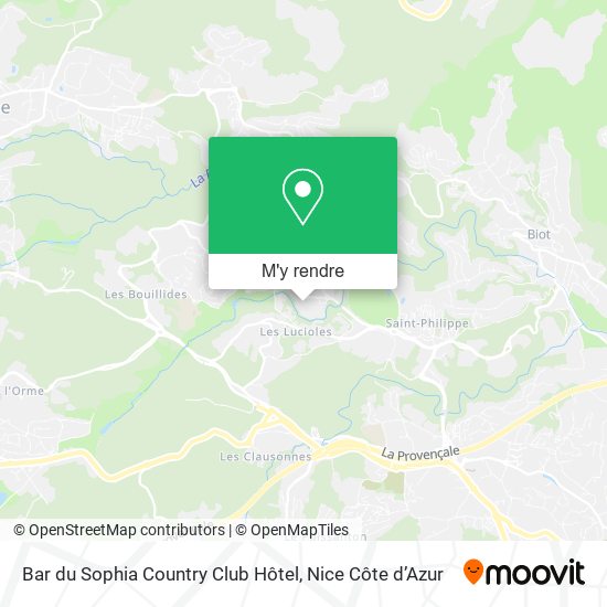 Bar du Sophia Country Club Hôtel plan