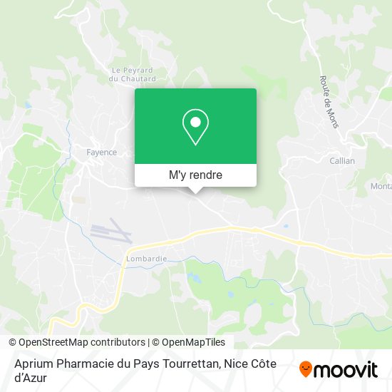 Aprium Pharmacie du Pays Tourrettan plan