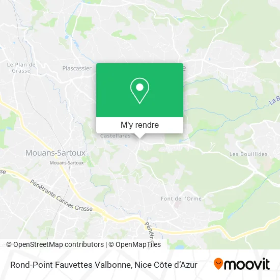 Rond-Point Fauvettes Valbonne plan