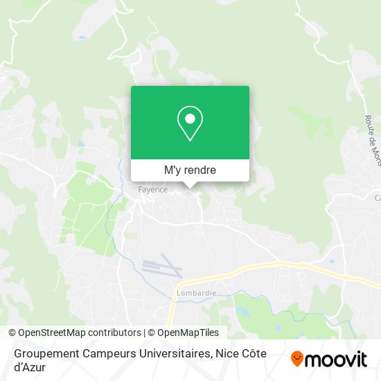 Groupement Campeurs Universitaires plan
