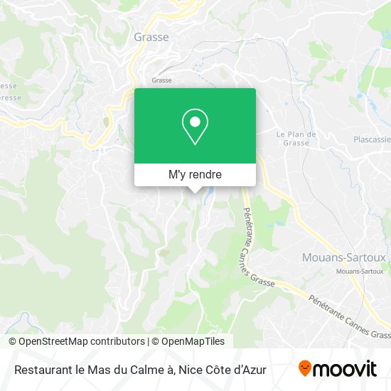 Restaurant le Mas du Calme à plan
