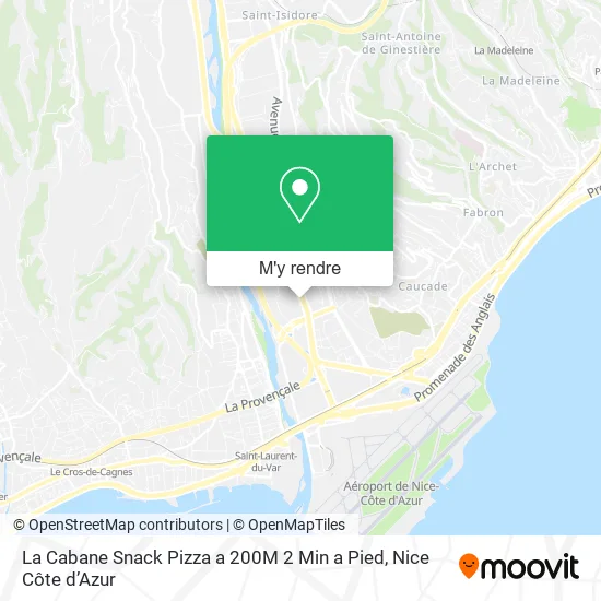 La Cabane Snack Pizza a 200M 2 Min a Pied plan