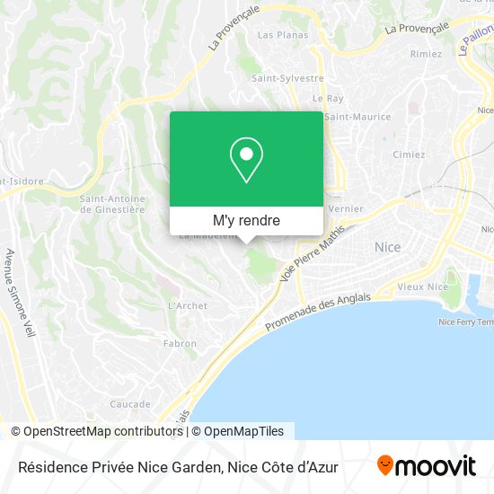 Résidence Privée Nice Garden plan