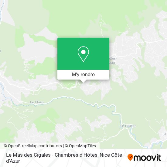 Le Mas des Cigales - Chambres d'Hôtes plan