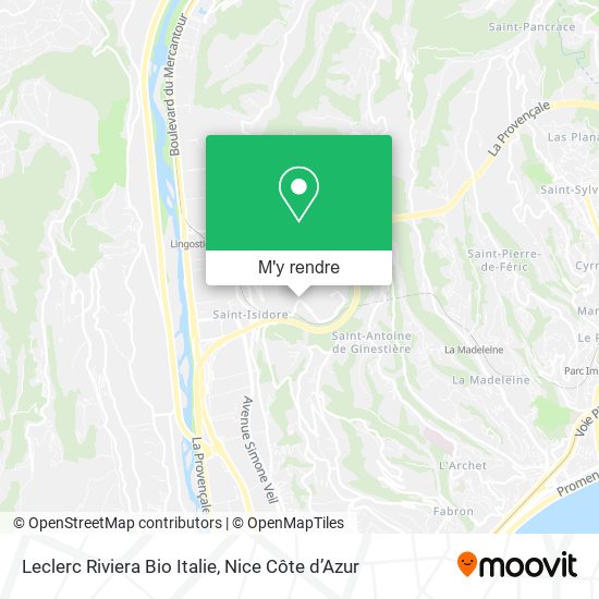 Leclerc Riviera Bio Italie plan