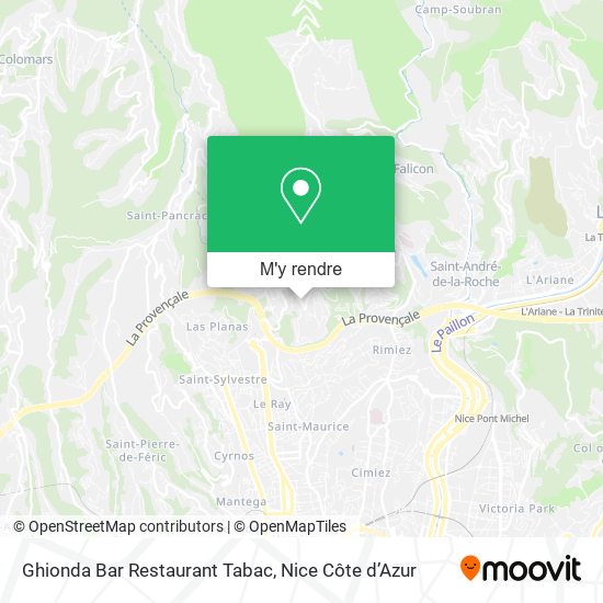 Ghionda Bar Restaurant Tabac plan