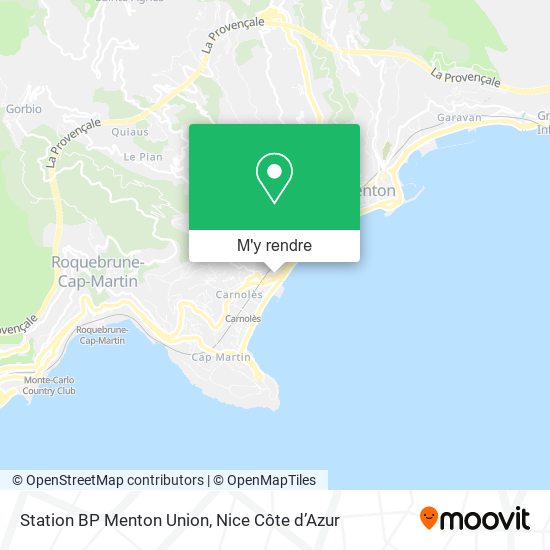 Station BP Menton Union plan