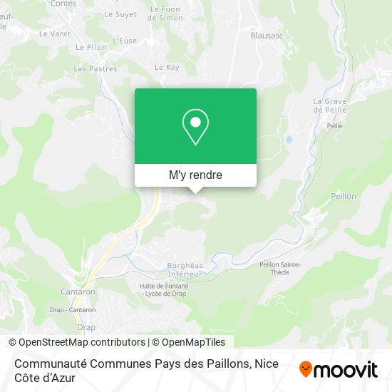 Communauté Communes Pays des Paillons plan