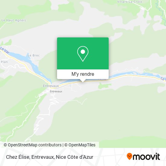 Chez Élise, Entrevaux plan