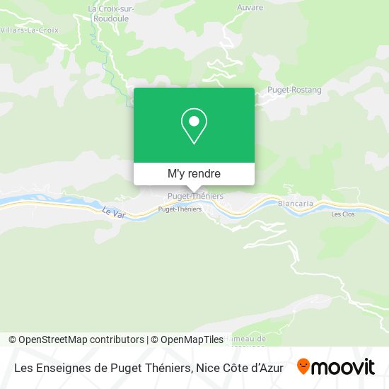 Les Enseignes de Puget Théniers plan