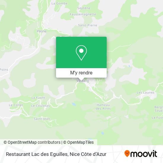 Restaurant Lac des Eguilles plan