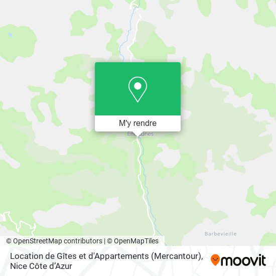 Location de Gîtes et d'Appartements (Mercantour) plan