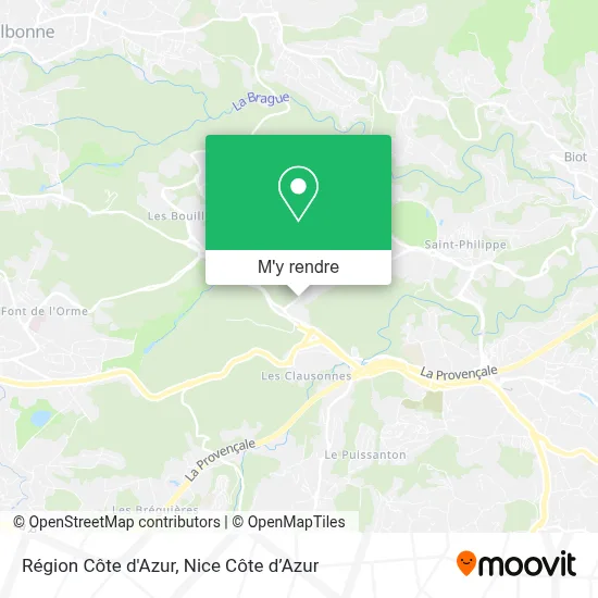 Région Côte d'Azur plan