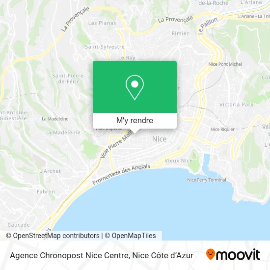 Agence Chronopost Nice Centre plan
