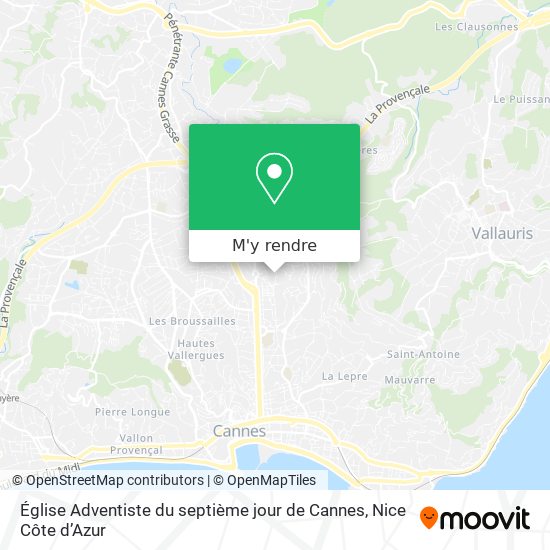 Église Adventiste du septième jour de Cannes plan