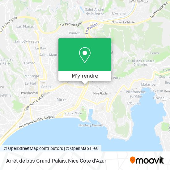 Arrêt de bus Grand Palais plan