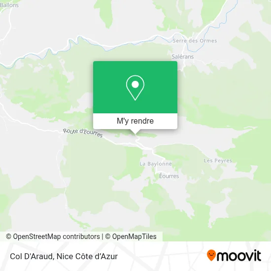 Col D'Araud plan