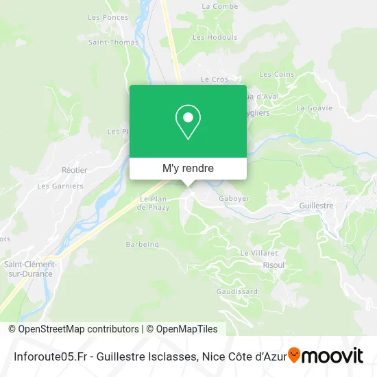 Inforoute05.Fr - Guillestre Isclasses plan