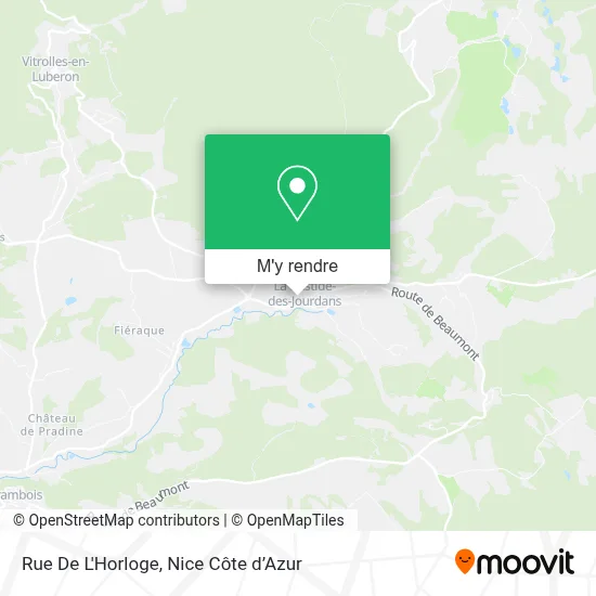 Rue De L'Horloge plan