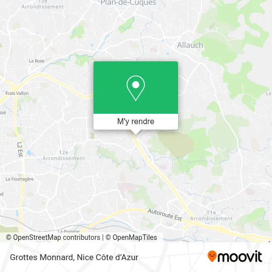 Grottes Monnard plan