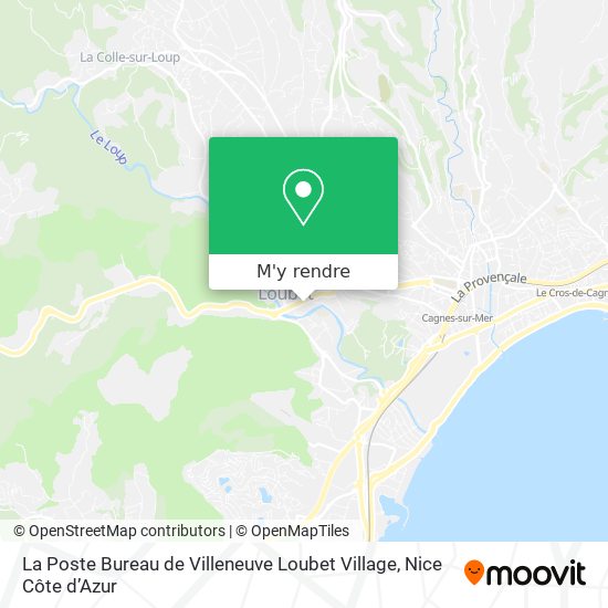 La Poste Bureau de Villeneuve Loubet Village plan