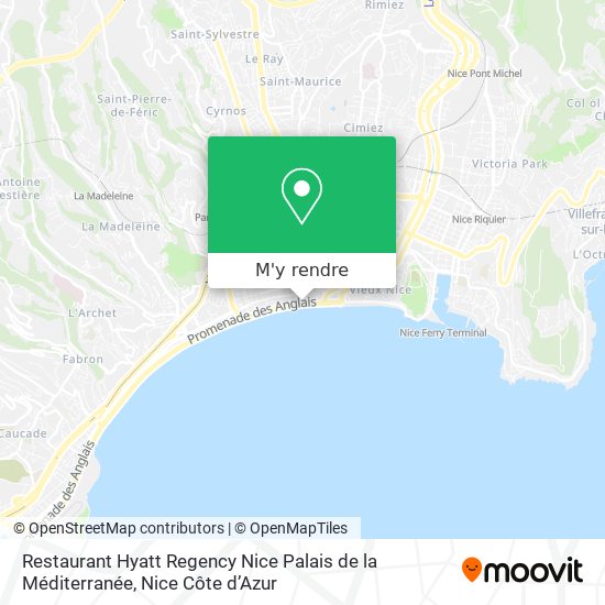 Restaurant Hyatt Regency Nice Palais de la Méditerranée plan