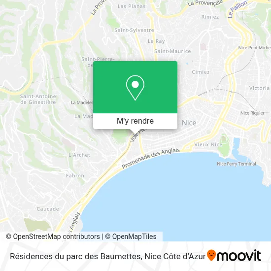 Résidences du parc des Baumettes plan