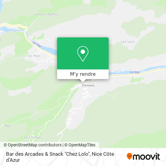 Bar des Arcades & Snack "Chez Lolo" plan