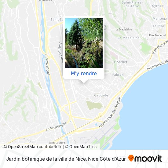 Jardin botanique de la ville de Nice plan