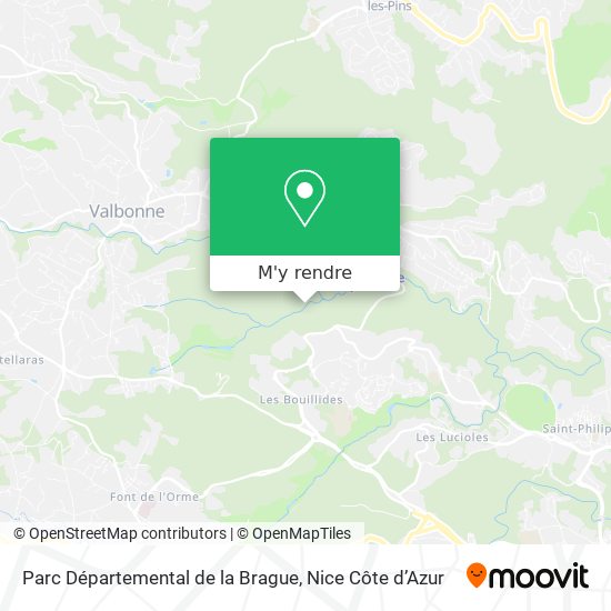 Parc Départemental de la Brague plan