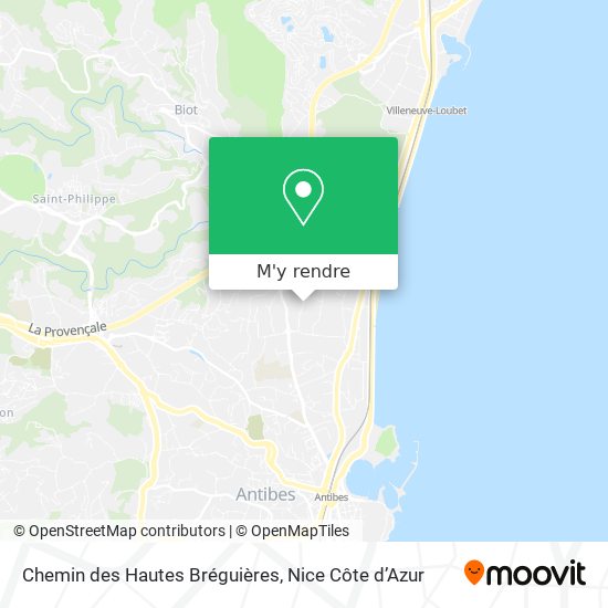 Chemin des Hautes Bréguières plan